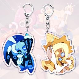 item search image for Cute Cookie Figures Keychains for Accessories Bag Shadow Milk Pure Vanilla Mystic Flour Candy Apple Keyrings Jewelry Game Gifts