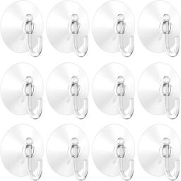 item search image for 10PCS Suction Cup Hooks Strong Suction Cup Holder with Plastic Hooks For Glass Window Home Kitchen Bathroom Wall Hook Hanger
