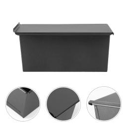 item search image for Black Loaf Pan with Lid Cover 450g Non- Bread Mold Stainless Steel Tin Cake Tray Box Bakeware for Home Kitchen