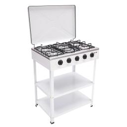 item search image for 5 Burner Natural Gas Stove, White High Power 2.5kW Gas Cooktop, Cooking Stove for Home Kitchen, Commercial Use, Camping, BBQ
