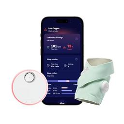 item search image for Owlet Dream Sock® - FDA-Cleared Smart Baby Monitor - Track Live Pulse (Heart) Rate, Oxygen in Infants - Receive Notifications - Mint
