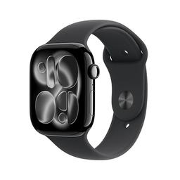item search image for Apple Watch Series 11 [GPS 46mm] Smartwatch with Jet Black Aluminum Case with Black Sport Band - M/L. Sleep Score, Fitness Tracker, Health Monitoring, Always-On Display, Water Resistant