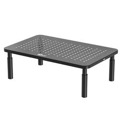 item search image for WALI Computer Monitor Stand for Desk, Adjustable Laptop Riser, Desk Monitor Stand Underneath Storage for Office, Home, School Supplies (STT003), 1 Pack, Black