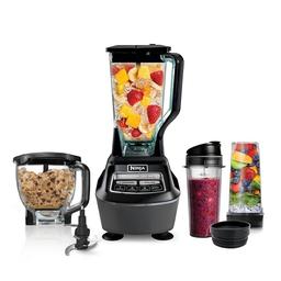 item search image for Ninja Kitchen System | All-in-One Food Processor & Blender for Smoothies | Includes Pitcher, (2) 16 oz. To-Go Cups & 8-Cup Bowl | Makes Salsa, Dough, Shakes, & Frozen Drinks | 1500W | Black | BL770