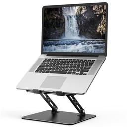 item search image for Gogoonike Adjustable Laptop Stand for Desk, Metal Foldable Laptop Riser Holder, Portable Desktop Book Stands, Ventilated Cooling Computer Notebook Stand Compatible with 10-15.6” Laptops