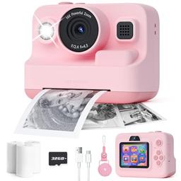 item search image for Dylanto Kids Camera Instant Print,1080P Kids Instant Cameras that Print Photos,Christmas Birthday Gifts for Girls Age 3-12,Portable Toy for 3 4 5 6 7 8 9 10 Year Old Girls Boys Pink