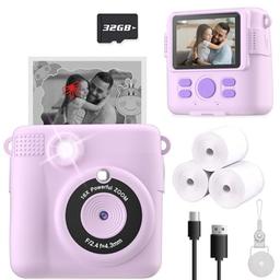 item search image for ESOXOFFORE Instant Print Camera for Kids, Christmas Birthday Gifts for Girls Boys Age 3-12,Kids Digital Cameras for Toddler, Portable Toy for 3 4 5 6 7 8 9 10 Year Old Girl with 32GB SD Card-Purple