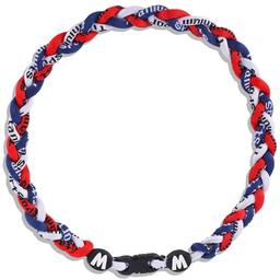 item search image for Willtok Premium 18inch Baseball Necklace, Sports Fan Necklaces, Baseball Rope Tornado Necklace