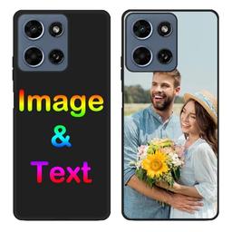 item search image for Custom Phone Case for Motorola Moto G Play 5G 2026 Personalized Photo Text Phone Case Customized Picture Anti-Scratch Protective Soft Rubber Cover Present for Birthday Xmas Friends Family Black