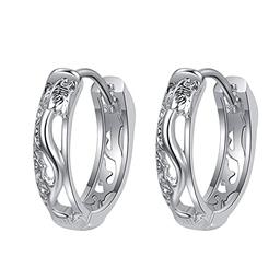 item search image for Amaon Outlet Today Gifts for Her 925 Sterling Silver Earrings for Women Deals of+The Day Clearance Prime Diamond/Bow Earrings Jewelry Birthday Wedding Christmas