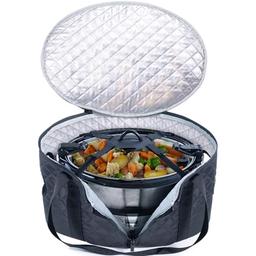 item search image for BAGSPRITE Slow Cooker Carrying Case Compatible with 6-8 Quart Crockpot Carrier for Hot Food and Hamlton Beach Slow Cooker Tote with Lid Fastener for Crock-pot Dust Cover Applicances