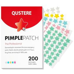 item search image for QUSTERE Pimple Patches for Face, Hydrocolloid Acne Patches, Cute Star Zit Covers, Colorful Spot Stickers with Tea Tree, Salicylic Acid & Cica Oil| 3 Sizes (10mm, 12mm & 14mm) |200 Count