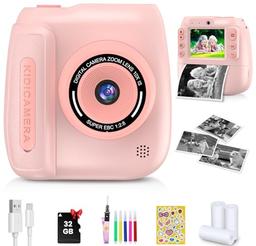 item search image for Kids Camera Instant Print, Kids Instant Camera with 1080P Videos, Christmas Birthday Gifts for Girls Boys Age 3-12, Portable Toddler Travel Digital Print Toy for 3 4 5 6 7 8 9 10 11 12 Year Old, Pink
