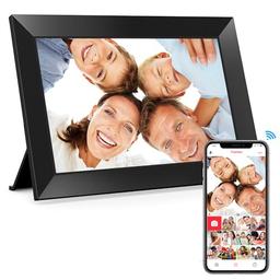 item search image for BIGASUO Digital Picture Frame, 10.1" Frameo Digital Frame WiFi with 32GB Memory, 1280x800 IPS Touch Screen, Send Photos/Videos from Your Phone Anywhere, Photo Gifts for Parents and Grandparents