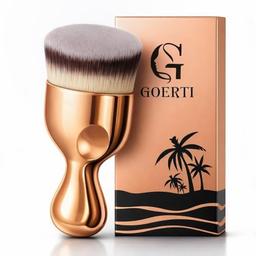 item search image for GOERTI Angled Kabuki Brush – High-Density Face & Body Blending Makeup Brush for Liquid Foundation, Bronzing Lotion, Concealer, Powder, Cream, Contouring, Buffing & Streak-Free Self Tanner Applicator