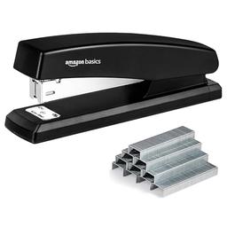 item search image for Amazon Basics Office Stapler with 1000 Staples, 25 Sheet Capacity, Non-Slip, Black, Home Office