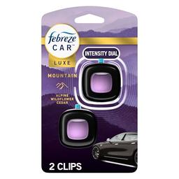 item search image for Febreze Car Mountain Scent Air Freshener Vent Clip, .07 oz, 2 Count