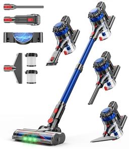 item search image for KARDV Cordless Vacuum Cleaner, 500W/40Kpa Vacuum Cleaners for Home, 60Mins Stick Vacuum with LED Display, Anti-Tangle & Wall Mount Charging, 8 in 1 Lightweight Vacuum for Hard Floors Carpet Pet Hair