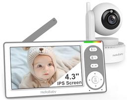 item search image for HelloBaby 4.3'' Video Baby Monitor with 30 Hours Battery, Remote Pan-Tilt-Zoom Baby Monitor No WiFi, Baby Monitor with Camera and Audio, Night Vision, ECO Mode, Two-way Talk, 8 Lullabies, 1000ft Range
