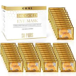 item search image for CHMI Under Eye Patches (50 Pairs) - 24K Gold Eye Patches for Puffy Eyes, Dark Circles, EyeBags and Wrinkles, Collagen Skin Care Products, Beauty & Personal Care