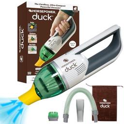 item search image for Horsepower Duck Compact Cordless Vacuum, Ultra-Powerful Upgraded Battery for Extra-Long Run Time, AS SEEN ON TV, Strong Suction, Easy to Store, Portable & Rechargeable. Home & Auto (Duck Basic)