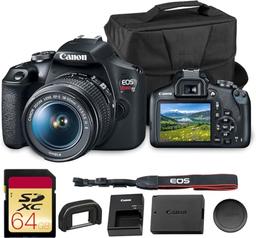 item search image for Canon EOS Rebel T7 DSLR Camera | 24.1MP APS-C CMOS Sensor with DIGIC 4+ Image Processor | Built-in Wi-Fi & NFC | EF Lens Compatible Beginner Photography Camera Kit with Shoulder Bag and 64GB Card