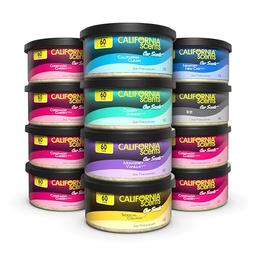 item search image for California Scents Can Air Freshener and Odor Neutralizer, Set of 12 Spillproof Cans for Home and Car, Assorted Scents, 1.5 Oz Each (Packaging May Vary)