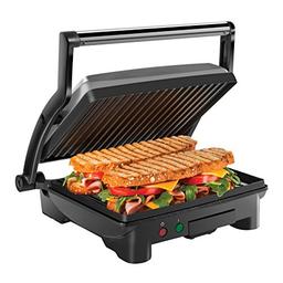 item search image for Chefman Panini Press Grill and Gourmet Sandwich Maker Non-Stick Coated Plates, Opens 180 Degrees to Fit Any Type or Size of Food, Stainless Steel Surface and Removable Drip Tray, 4 Slice, Black