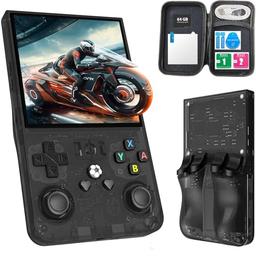 item search image for R36MAX Upgraded Retro Gaming Console,4.0 inch IPS Screen,Linux System with Professional RK3326 Gaming Chip, Retro Handheld Game Console Built-in 18000+ Games,4000mAh Large Battery (More Black)