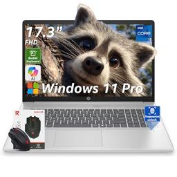 item search image for HP 17.3 Business Laptop, Intel 10-Core i5 1334U (Beats i7-1255u), 17" FHD(1920 x 1080) 250Nits Display, Backlit Keyboard, Fingerprint Reader, Windows 11 Pro (16GB RAM | 512GB SSD)