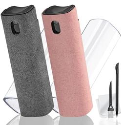 item search image for 2 Pack Screen Cleaner Spray and Wipe for Laptop Monitor and Car Screens, Phone Touchscreen Mist Cleaning Kit for Cellphone, Tablet, PC, Computer, LCD, Eyeglass, iPhone, iPad, Mac Pro - Grey and Pink