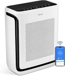 item search image for LEVOIT Air Purifiers for Home Large Room Up to 1875 Ft² with Washable Pre-Filter, AHAM VERIFIDE, Air Quality Monitor, HEPA Sleep Mode for Allergies, Pet Hair in Bedroom, Vital 200S-P, White