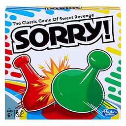 item search image for Sorry! Board Game for Kids Ages 6 and Up; Classic Hasbro Board Game; Each Player Gets 4 Pawns; Family Game