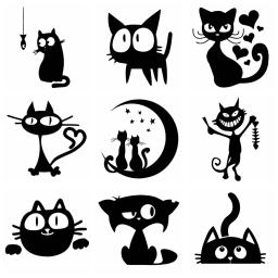 item search image for Car Sticker Decal Cute Cat Sports Styling Auto Racing Creativity Personality Waterproof Decoration Accessories PVC,12cm