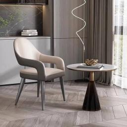item search image for Relax Simple Armchairs for Living Room Table Dining Leather Chair Design Balcony Furniture for Home Decor Furnitures De