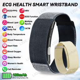 item search image for LIGE New Nursing Grade ECG+PPG Smart Bracelet Band Blood Lipid Uric Acid BMI Body Temperature Sports Fitness Health Smartwatch