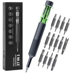 item search image for 27 in 1 Precision Screwdriver Set Magnetic Bits Pen Style Manual Repair Tools Kit for Eyeglass Watch PC Jewelers Laptop iPhone