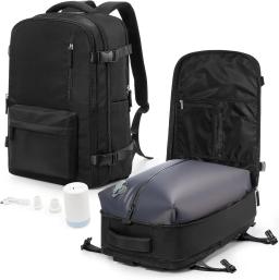 item search image for Travel Backpack with Electric Pump Vacuum Compression System, Waterproof Laptop Daypack for Women Men Business College