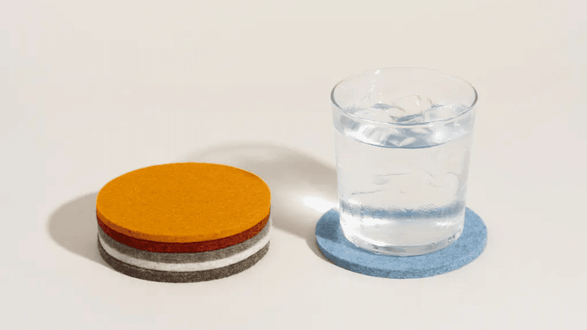 image for Graf Lantz Bierfilzl Felt Coasters: Merino Wool Elegance Meets Functional Design