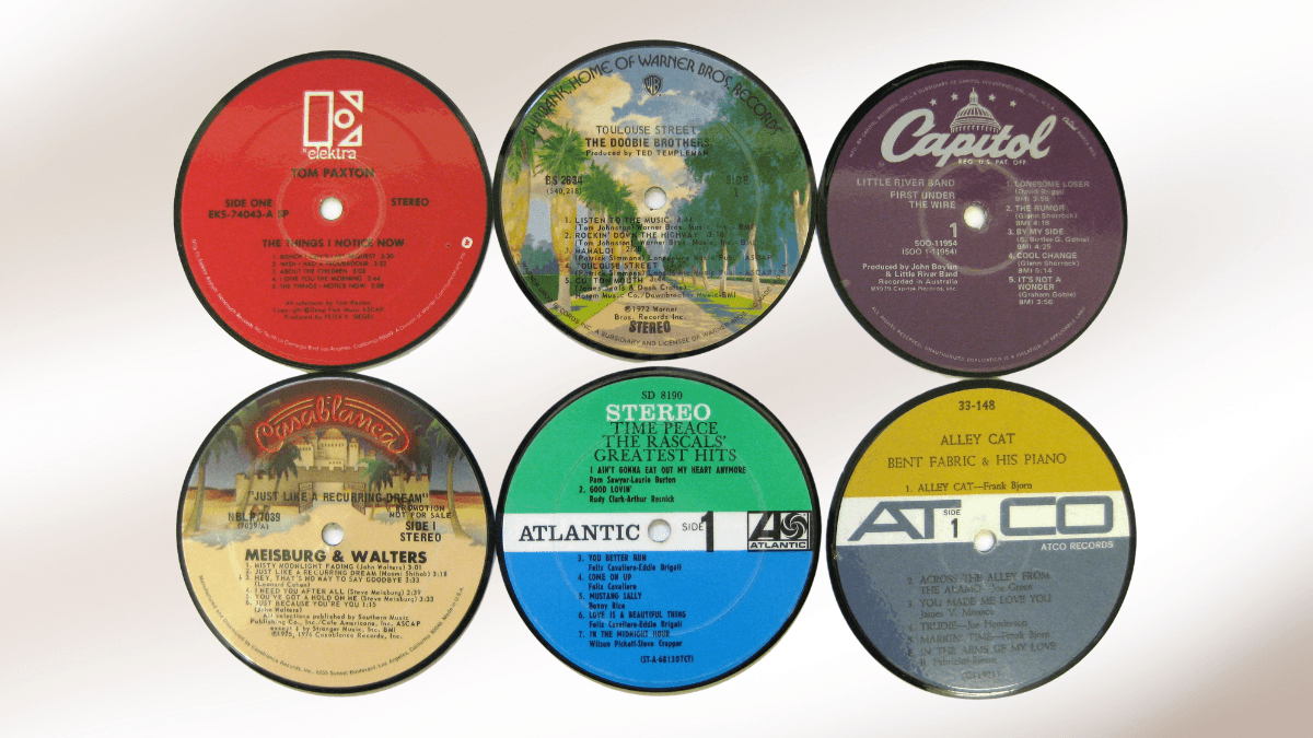 image for Vinylux Upcycled Record Coasters: Nostalgic Sips on Vintage Vinyl