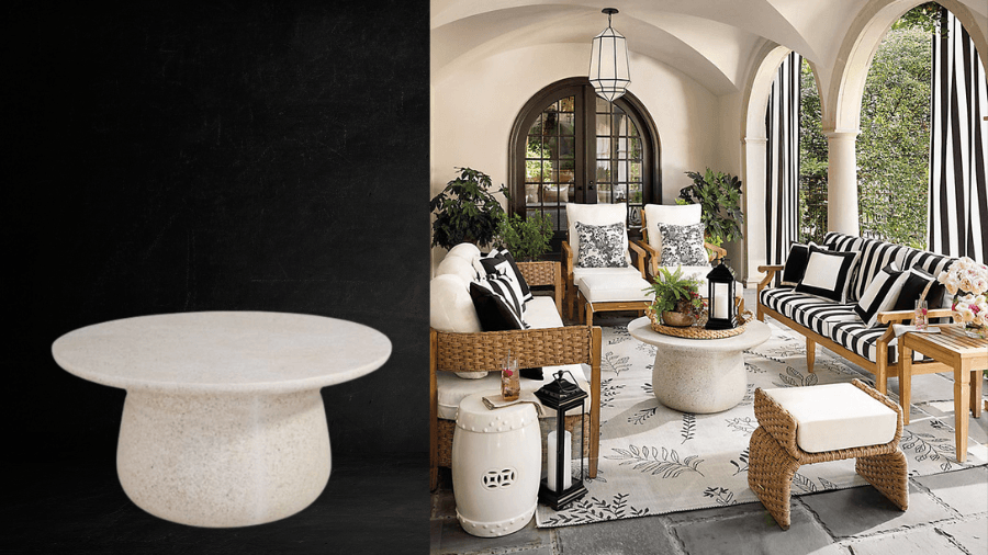 image for Redondo Resin Cocktail Table: A Luxurious Outdoor Living Essential