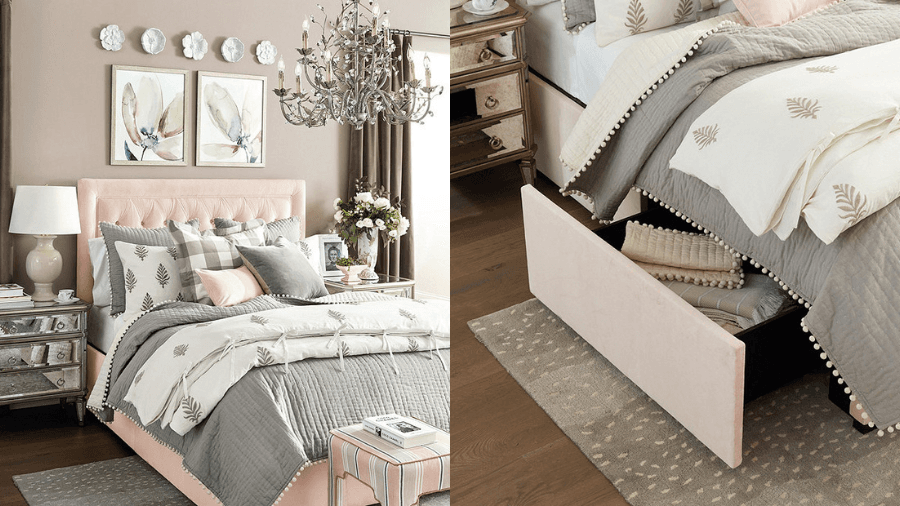 image for Giselle Upholstered Storage Bed: Luxury Meets Smart Storage